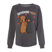 Funny Dachshund Mom Weenie Gift Womens California Wash Sweatshirt