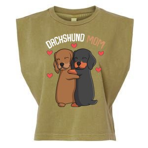 Funny Dachshund Mom Weenie Gift Garment-Dyed Women's Muscle Tee