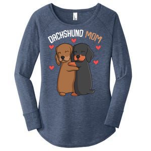 Funny Dachshund Mom Weenie Gift Women's Perfect Tri Tunic Long Sleeve Shirt