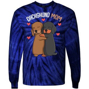 Funny Dachshund Mom Weenie Gift Tie-Dye Long Sleeve Shirt