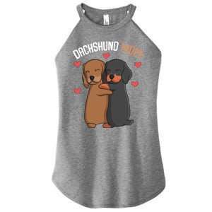 Funny Dachshund Mom Weenie Gift Women's Perfect Tri Rocker Tank