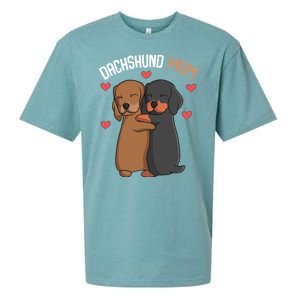 Funny Dachshund Mom Weenie Gift Sueded Cloud Jersey T-Shirt