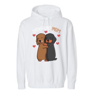 Funny Dachshund Mom Weenie Gift Garment-Dyed Fleece Hoodie