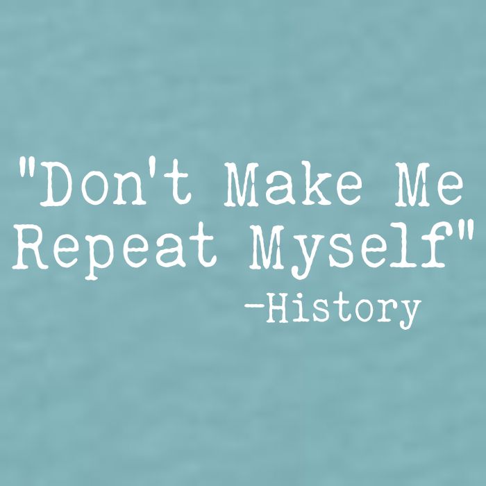 Funny Dont Make Me Repeat Myself History Sueded Cloud Jersey T-Shirt