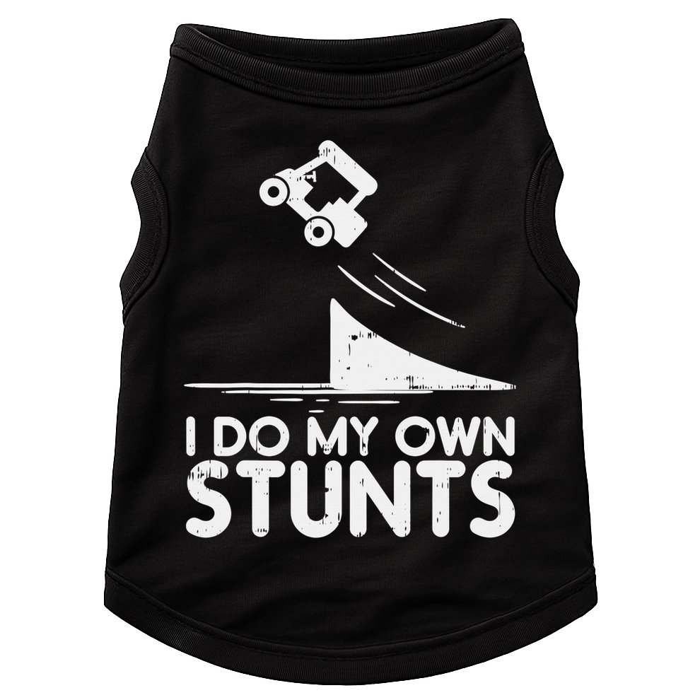 Funny Do My Own Stunts Golf Cart Driver Golfing Lover Doggie Tank