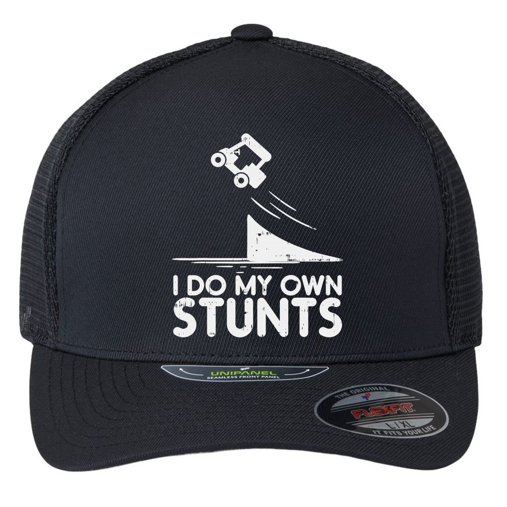 Funny Do My Own Stunts Golf Cart Driver Golfing Lover Flexfit Unipanel Trucker Cap