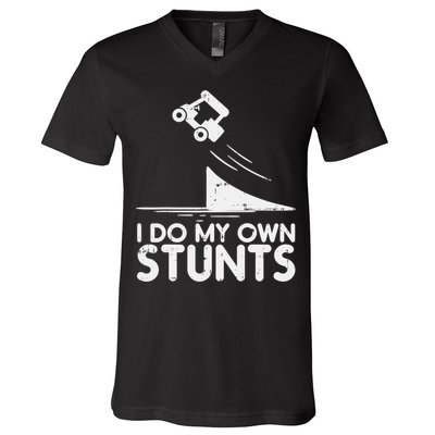 Funny Do My Own Stunts Golf Cart Driver Golfing Lover V-Neck T-Shirt