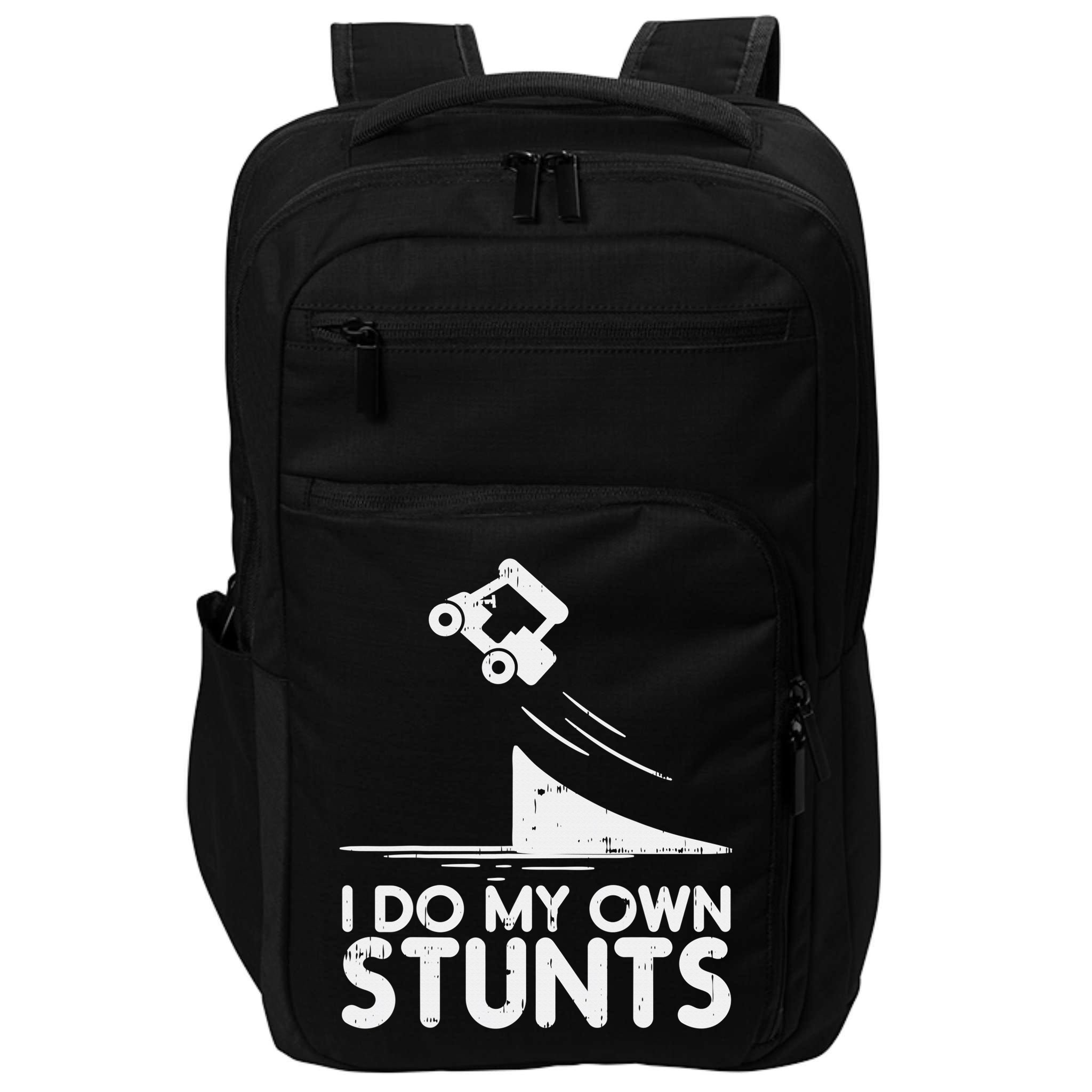 Funny Do My Own Stunts Golf Cart Driver Golfing Lover Impact Tech Backpack