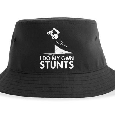 Funny Do My Own Stunts Golf Cart Driver Golfing Lover Sustainable Bucket Hat