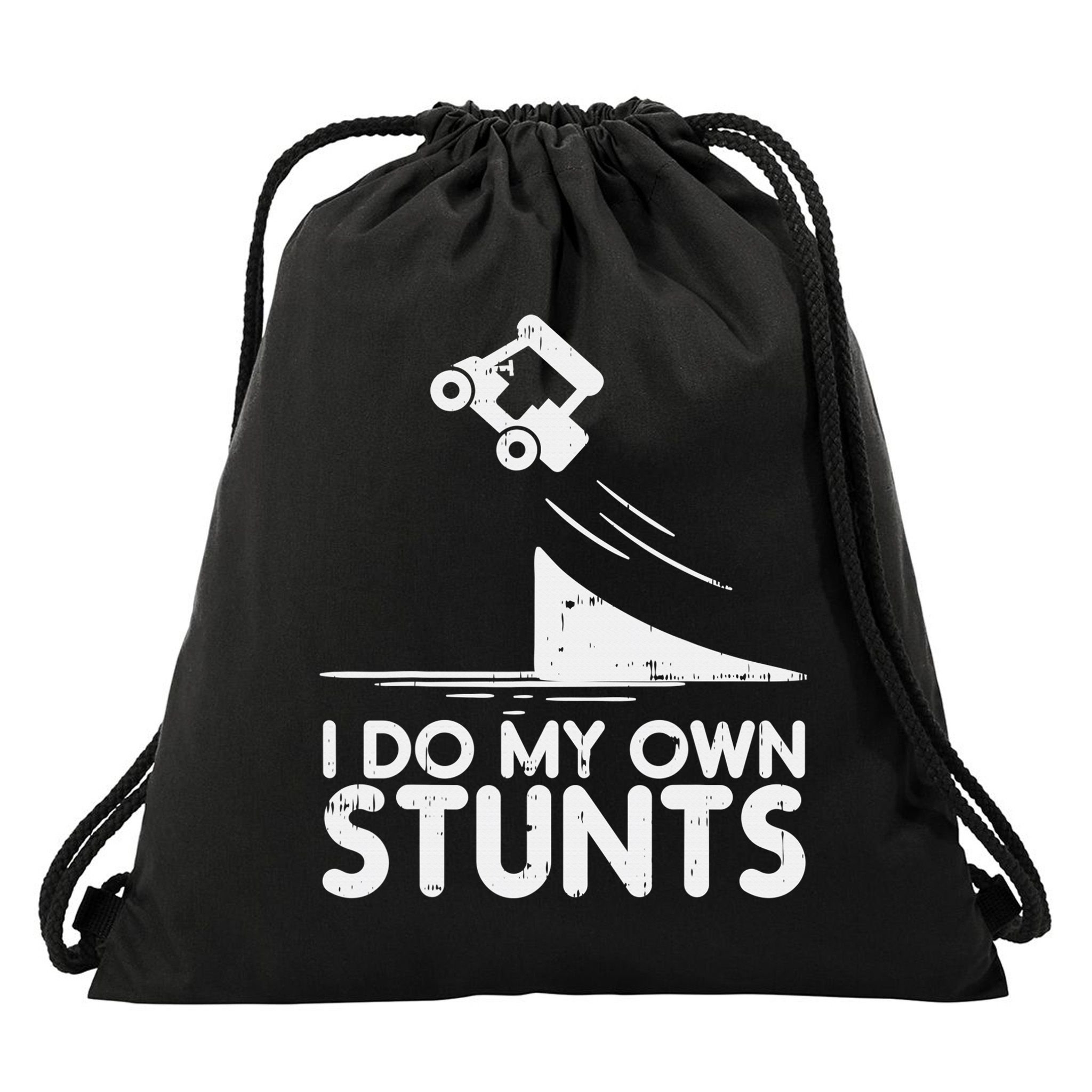 Funny Do My Own Stunts Golf Cart Driver Golfing Lover Drawstring Bag