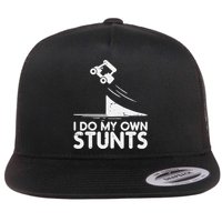 Funny Do My Own Stunts Golf Cart Driver Golfing Lover Flat Bill Trucker Hat