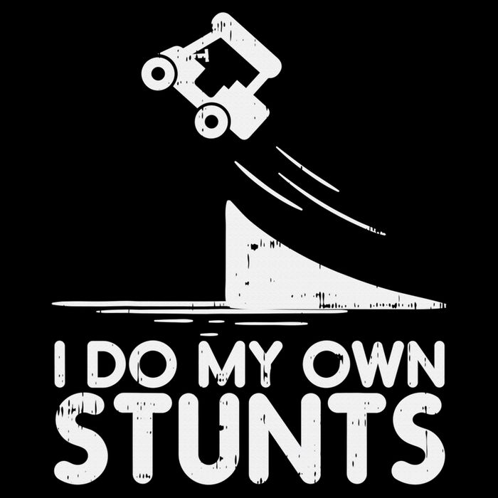 Funny Do My Own Stunts Golf Cart Driver Golfing Lover Flat Bill Trucker Hat