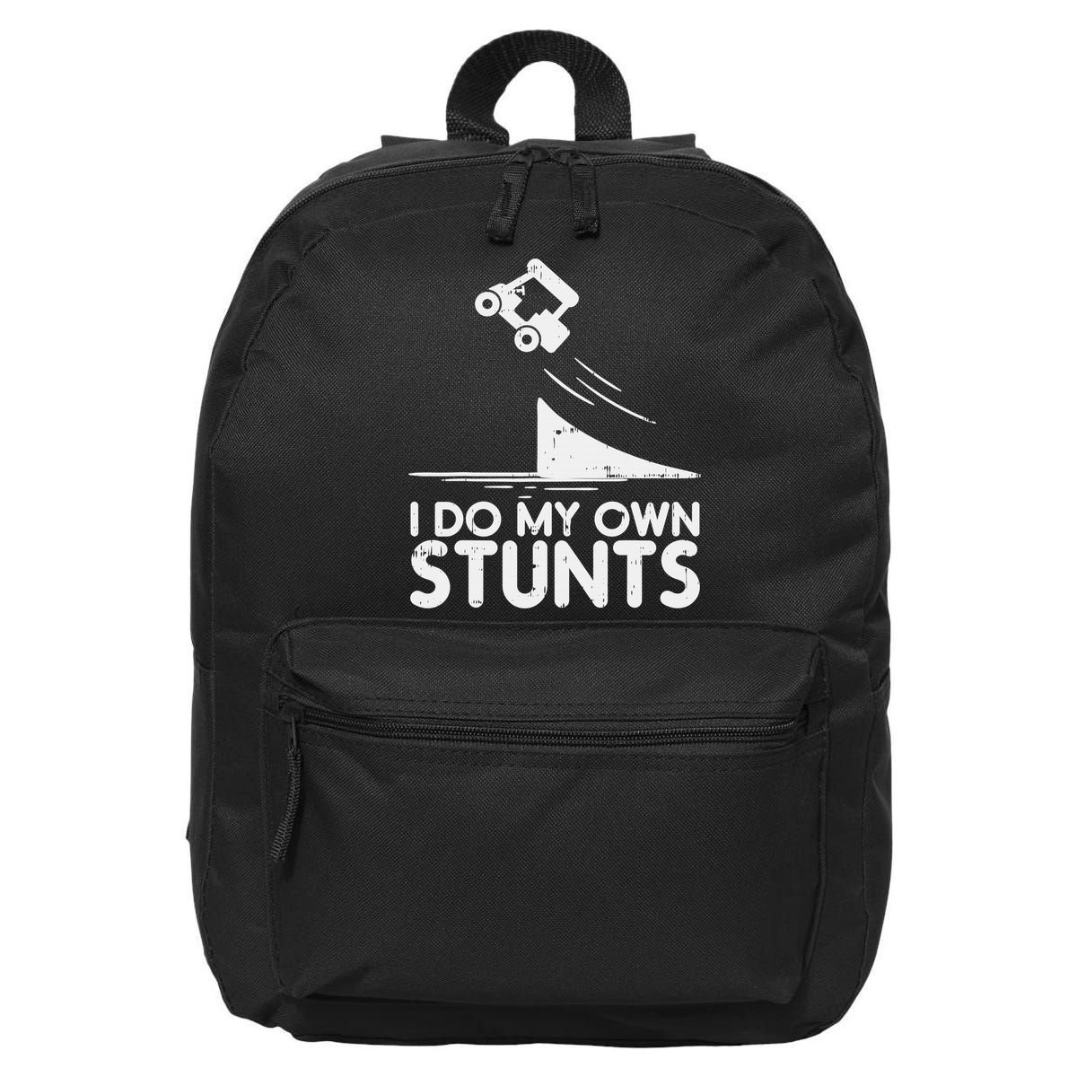 Funny Do My Own Stunts Golf Cart Driver Golfing Lover 16 in Basic Backpack