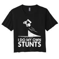Funny Do My Own Stunts Golf Cart Driver Golfing Lover Women's Crop Top Tee