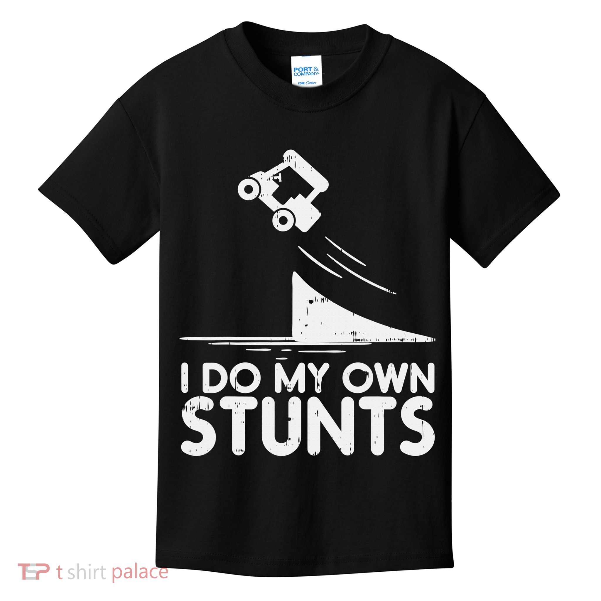 Funny Do My Own Stunts Golf Cart Driver Golfing Lover Kids T-Shirt