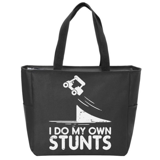 Funny Do My Own Stunts Golf Cart Driver Golfing Lover Zip Tote Bag