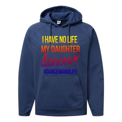 Funny Dance Mama Dance Mom Of A Dancer Mom Gift Performance Fleece Hoodie