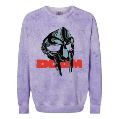 Funny Doom Mask All Caps Madvillain Mf Colorblast Crewneck Sweatshirt