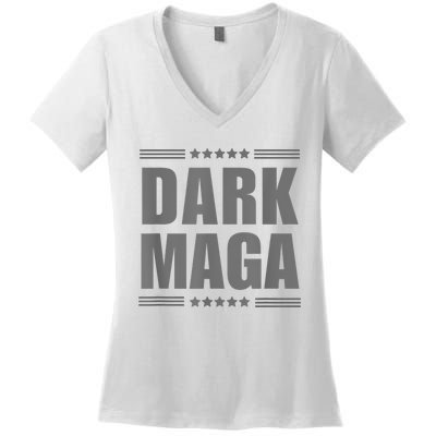 Funny Dark Maga 2024 Maga New! Dark Maga Women's V-Neck T-Shirt