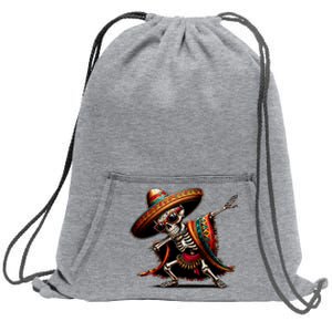 Funny Dabbing Mexican Skeleton Poncho Cinco De Mayo Sweatshirt Cinch Pack Bag