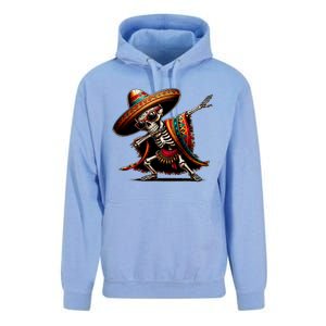 Funny Dabbing Mexican Skeleton Poncho Cinco De Mayo Unisex Surf Hoodie