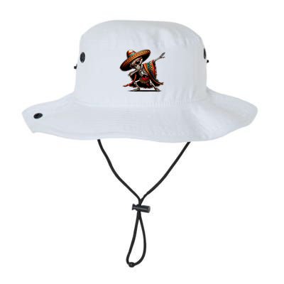 Funny Dabbing Mexican Skeleton Poncho Cinco De Mayo Bucket Hat
