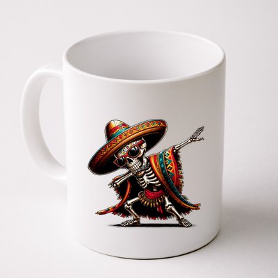 Funny Dabbing Mexican Skeleton Poncho Cinco De Mayo Mug