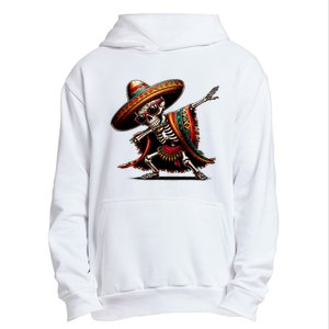 Funny Dabbing Mexican Skeleton Poncho Cinco De Mayo Urban Pullover Hoodie