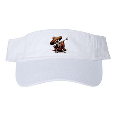 Funny Dabbing Mexican Skeleton Poncho Cinco De Mayo Visor