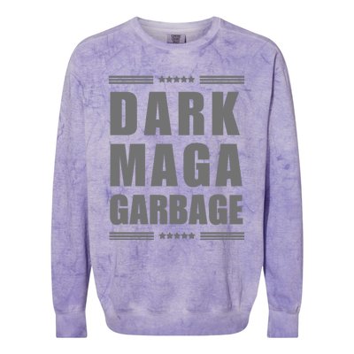 Funny! Dark Maga Garbage Maga Garbage Proud Maga Garbage Colorblast Crewneck Sweatshirt