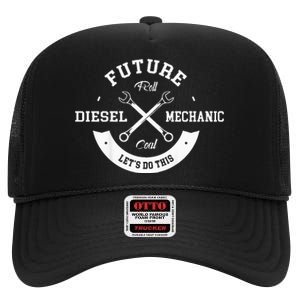 Future Diesel Mechanic Diesel Truck Gift Idea High Crown Mesh Back Trucker Hat