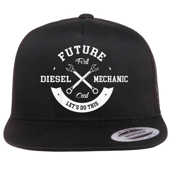 Future Diesel Mechanic Diesel Truck Gift Idea Flat Bill Trucker Hat