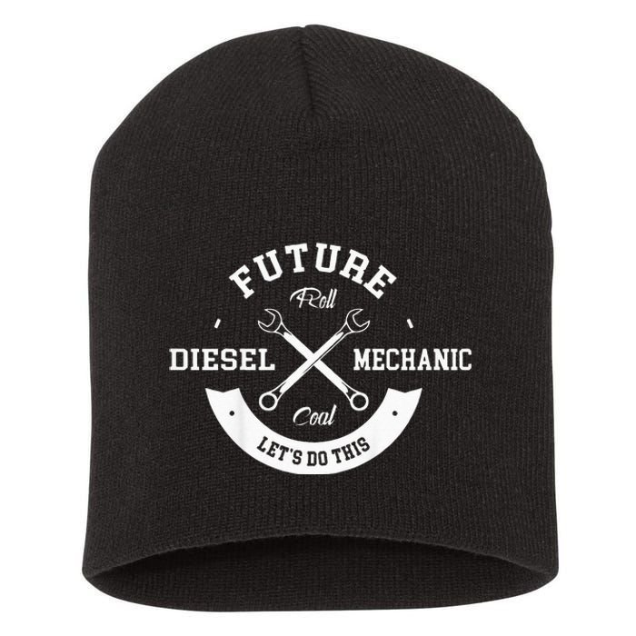 Future Diesel Mechanic Diesel Truck Gift Idea Short Acrylic Beanie