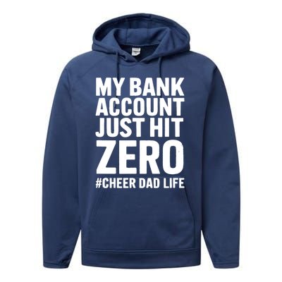 FatherS Day My Bank Account Just Hit Zero Cheer Dad Proud Cute Gift Performance Fleece Hoodie