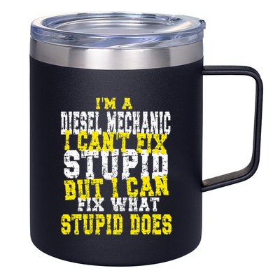 Funny Diesel Mechanic Quote 12oz Stainless Steel Coffee Mug