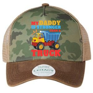 Father's Day My Daddy Is Stronger Than A Truck Trucker Dad Legacy Tie Dye Trucker Hat