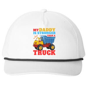 Father's Day My Daddy Is Stronger Than A Truck Trucker Dad Snapback Five-Panel Rope Hat