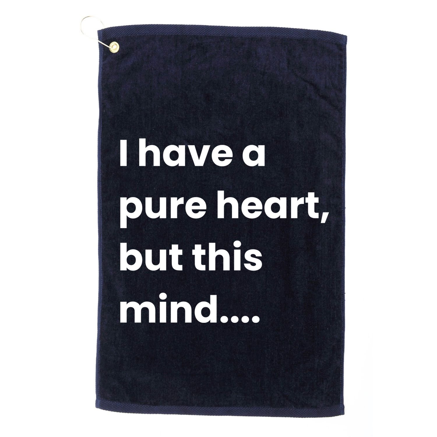 Funny Dirty Mind Quote Adult Joke Humor Golf Towel