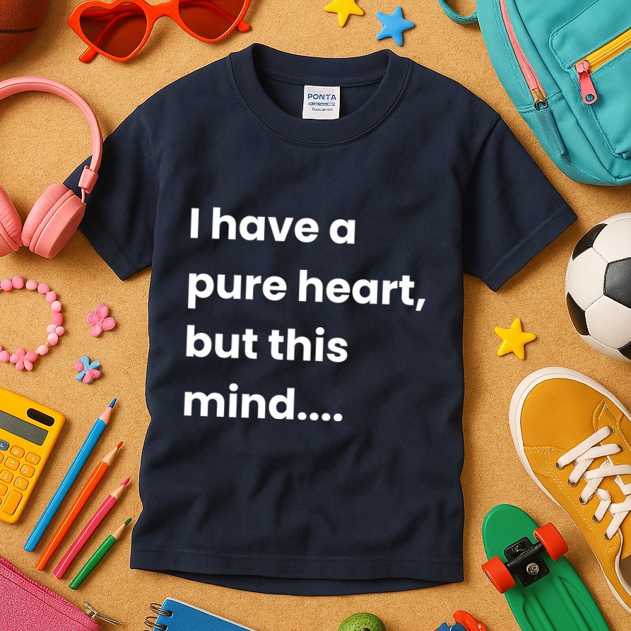 Funny Dirty Mind Quote Adult Joke Humor Kids T-Shirt