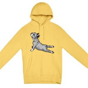 Funny Dog Meditation Tee Pilates Yoga And Dogs Lover Gift Premium Pullover Hoodie