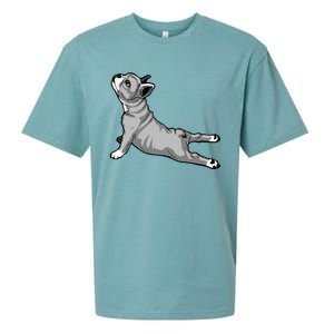 Funny Dog Meditation Tee Pilates Yoga And Dogs Lover Gift Sueded Cloud Jersey T-Shirt