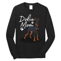 funny Doberman Mom For Mother Doberman Pinscher Long Sleeve Shirt