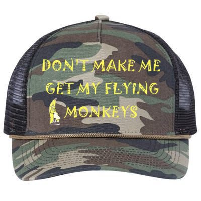 Funny DonT Make Me Get My Flying Monkeys Cool Banana Retro Rope Trucker Hat Cap