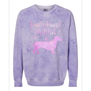 Funny Dachshund Mama For Dog Lovers Colorblast Crewneck Sweatshirt