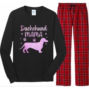 Funny Dachshund Mama For Dog Lovers Long Sleeve Pajama Set