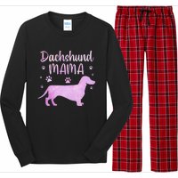 Funny Dachshund Mama For Dog Lovers Long Sleeve Pajama Set