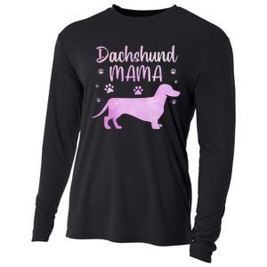 Funny Dachshund Mama For Dog Lovers Cooling Performance Long Sleeve Crew