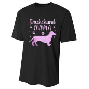 Funny Dachshund Mama For Dog Lovers Performance Sprint T-Shirt