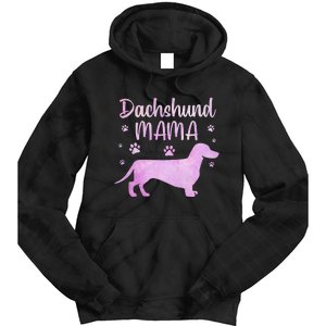 Funny Dachshund Mama For Dog Lovers Tie Dye Hoodie