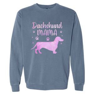 Funny Dachshund Mama For Dog Lovers Garment-Dyed Sweatshirt